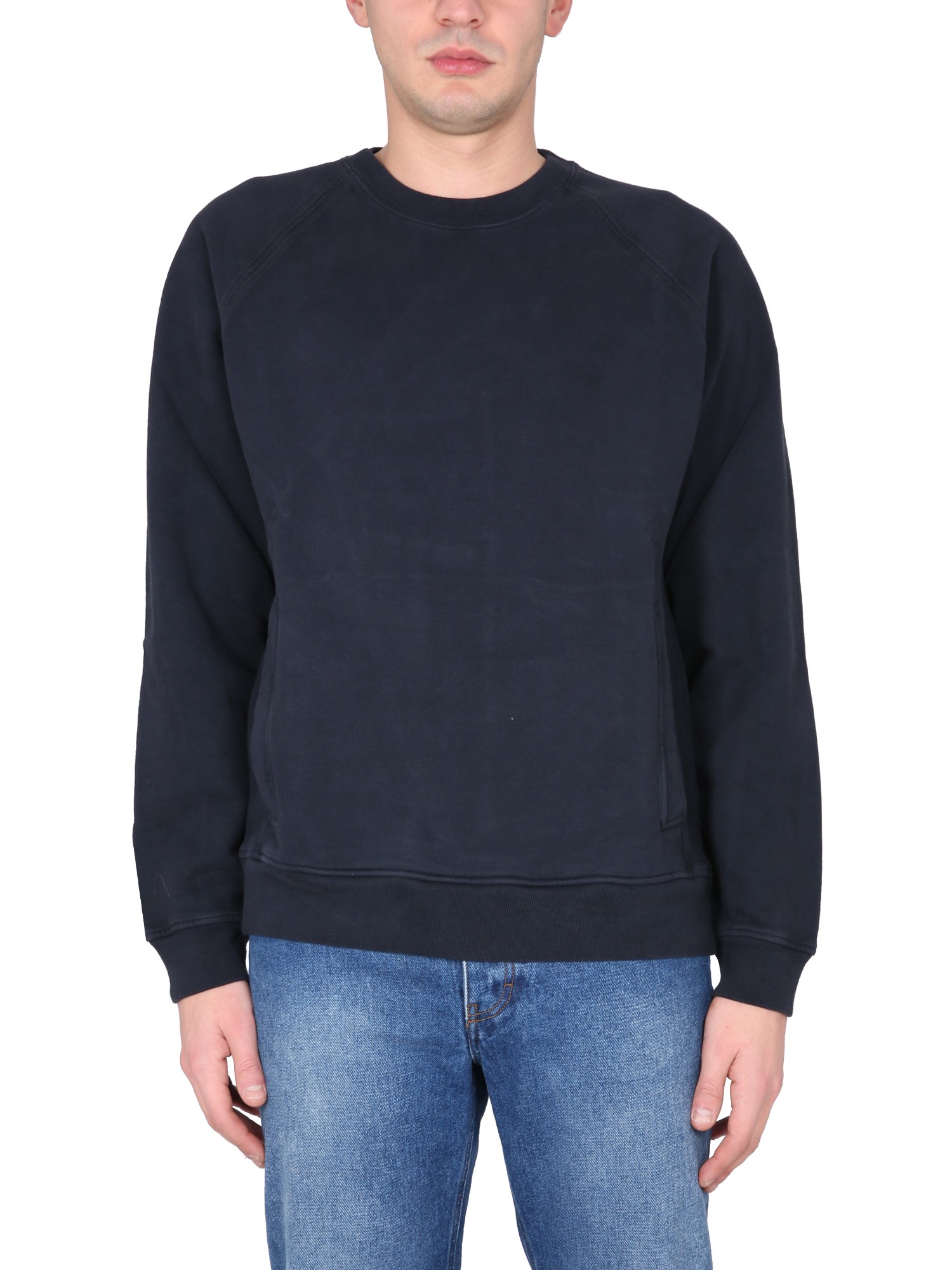 Shop Ten C Crewneck Sweatshirt In Blue