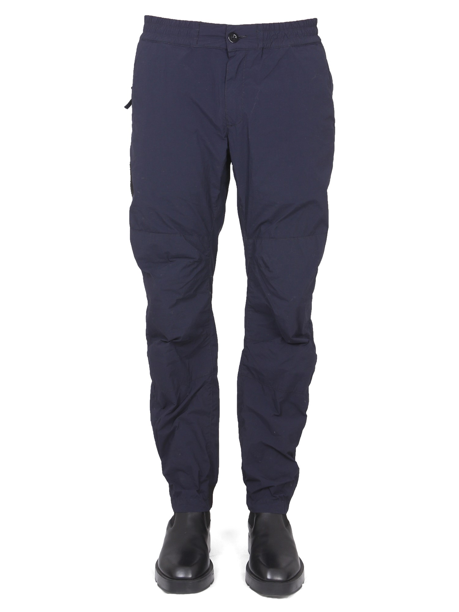 Ten C Pants With Elastic Waistband In Blue
