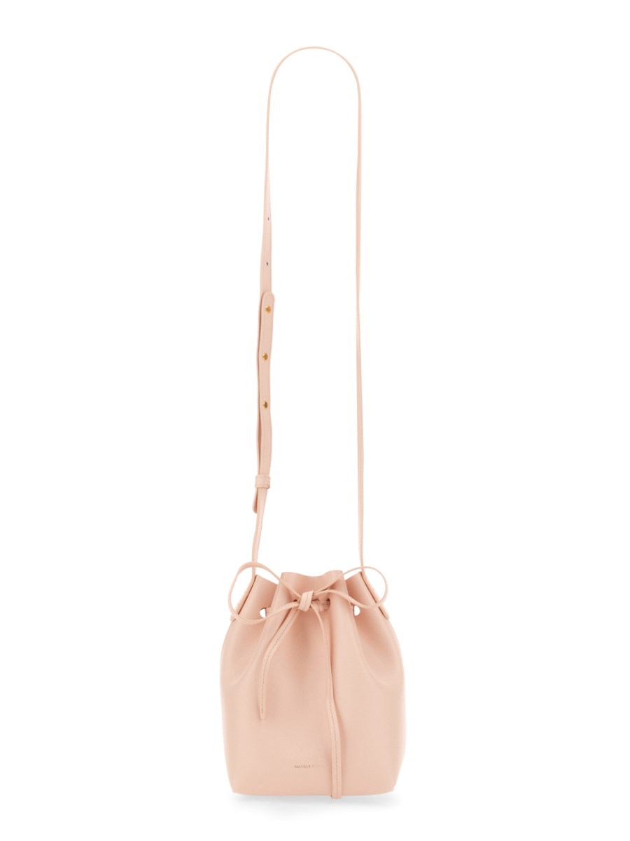 Mini Saffiano Leather Bucket Bag