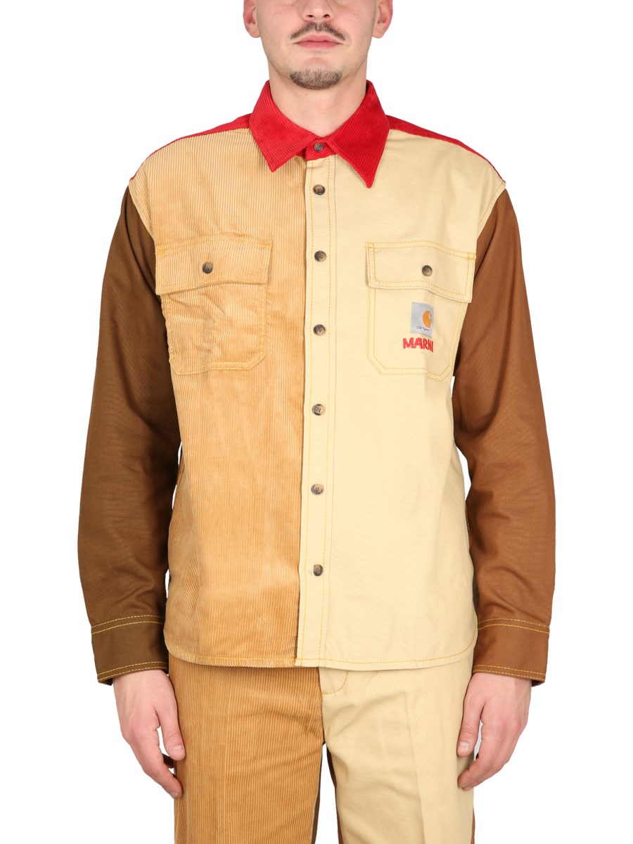 MARNI X CARHARTT WIP - OVERSHIRT IN COTONE COLOR BLOCK - Eleonora 