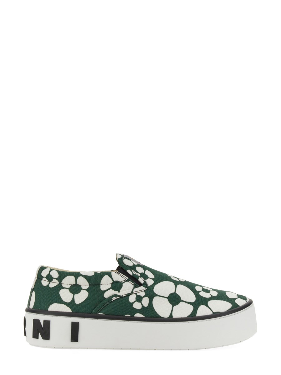 MARNI X CARHARTT WIP SNEAKER SLIP ON IN TELA DI COTONE