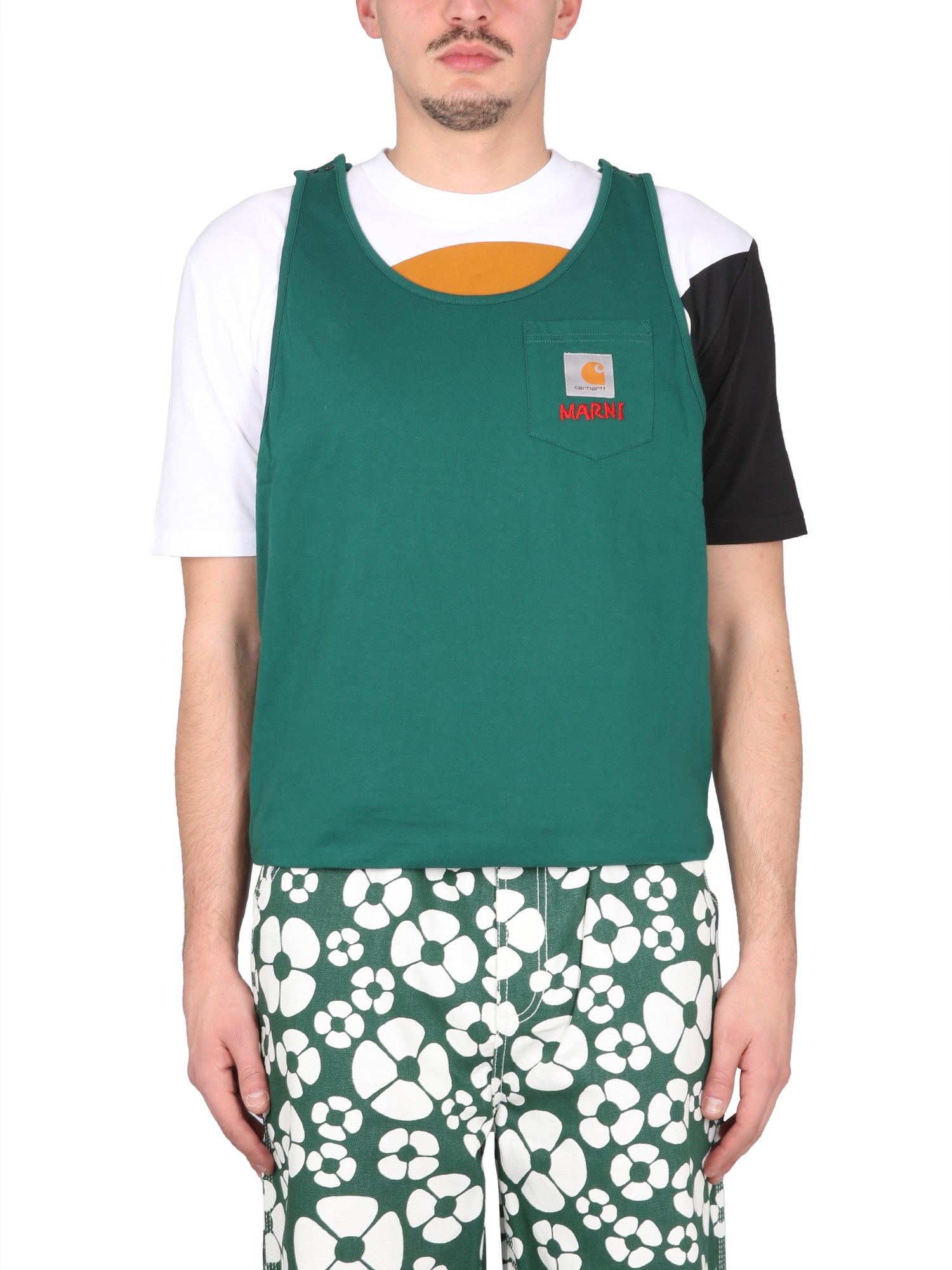 Shop Marni X Carhartt Wip T-shirt In Multicolour