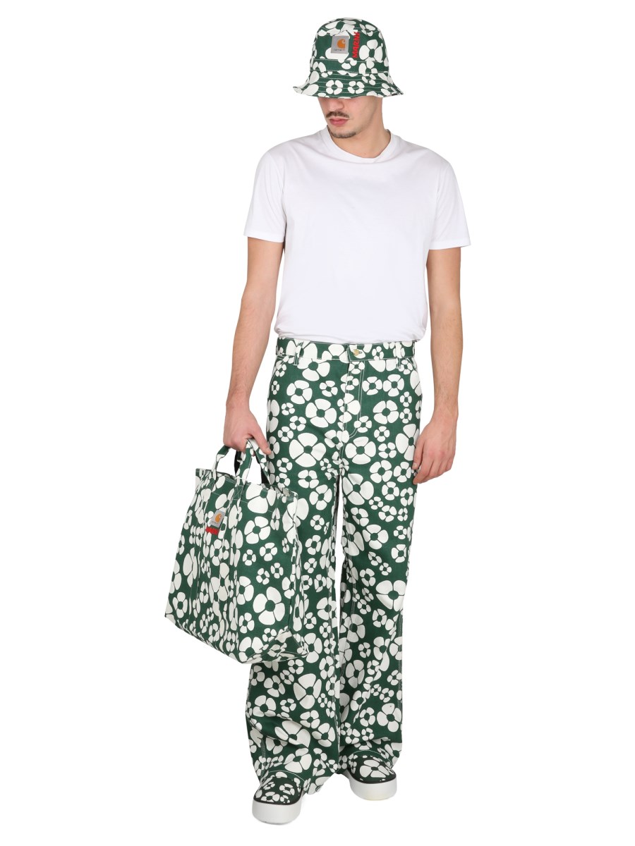 PANTALONI FLOREALI VERDI