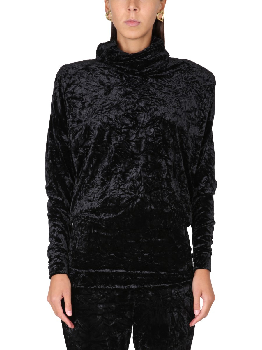 Black velvet mock outlet turtleneck