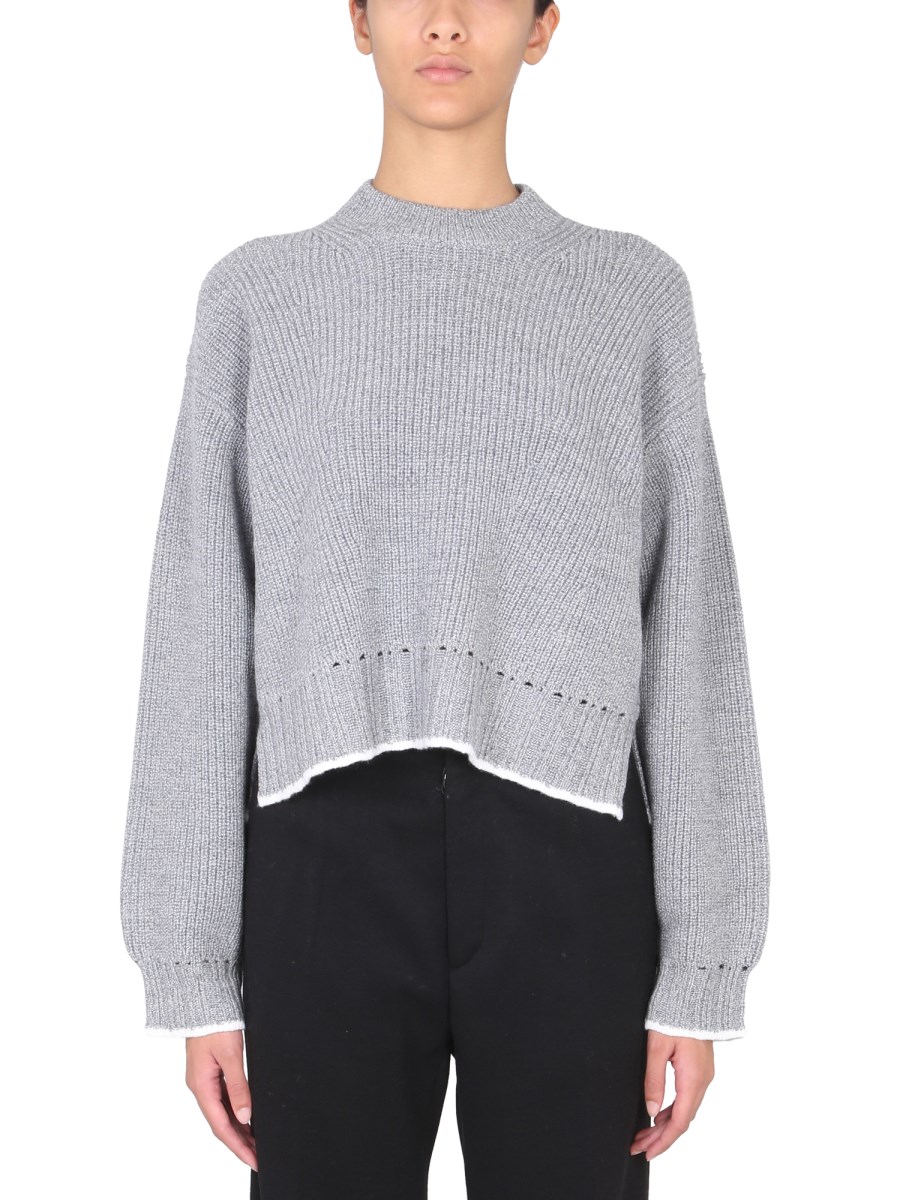 PROENZA SCHOULER WHITE LABEL MAGLIA GIROCOLLO IN LANA