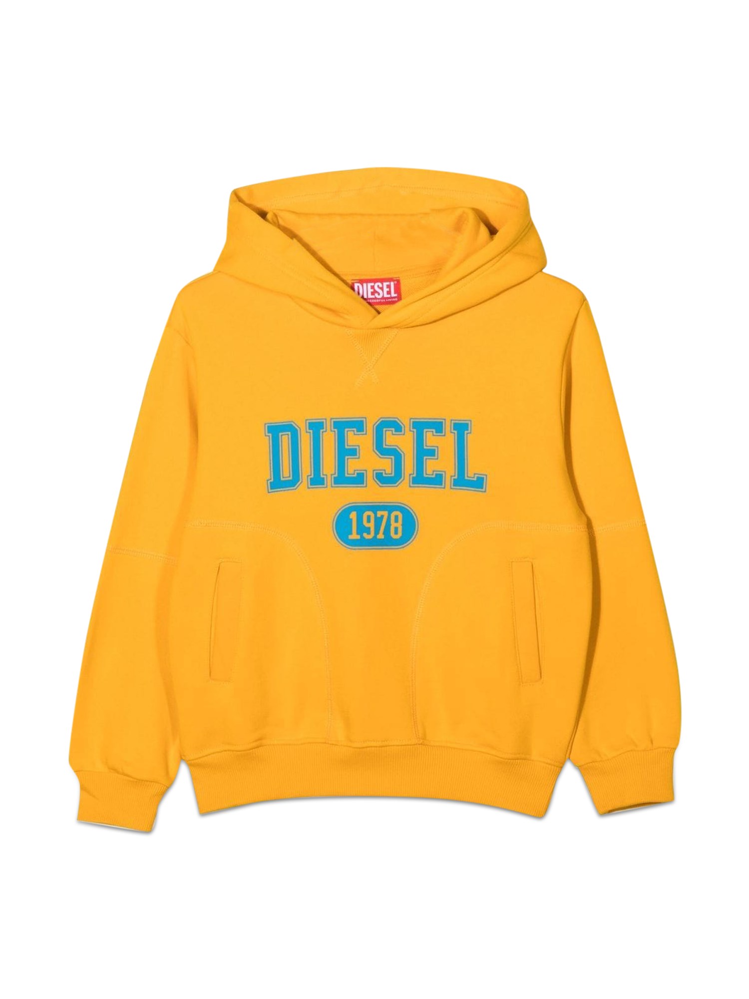 diesel kids hooded sweatshirt with logo