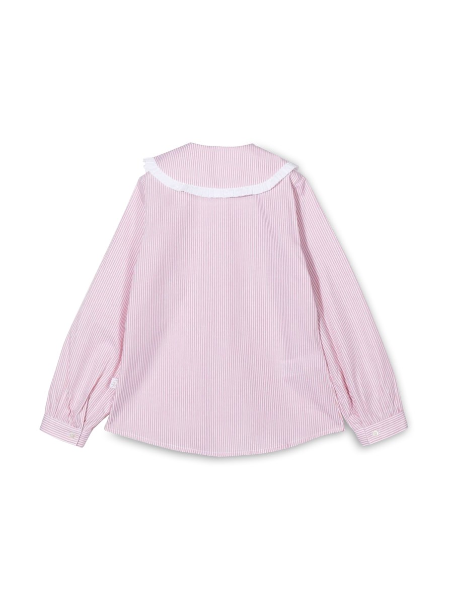CAMICIA M/L COLLETTO AMPIO RIGHE PICCOLE