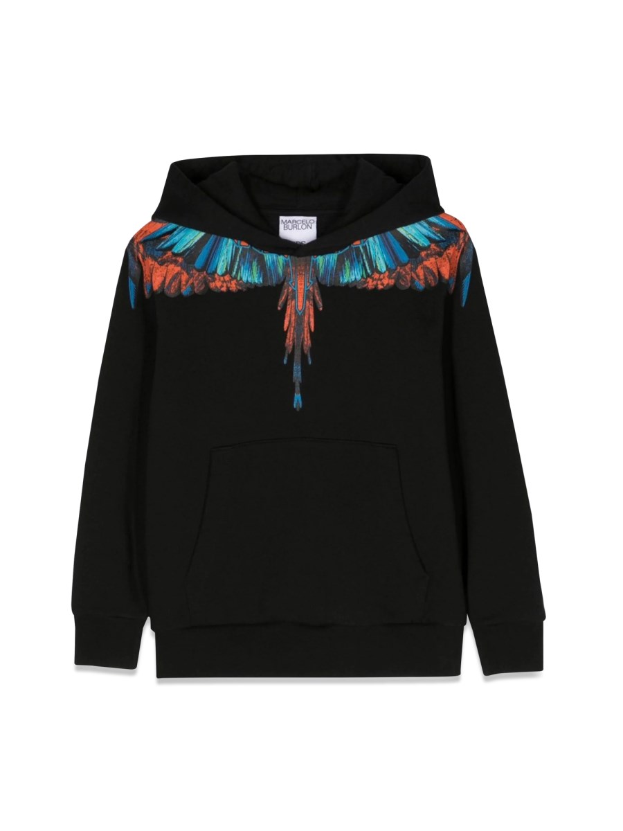 MARCELO BURLON COUNTY OF MILAN FELPA CON CAPPUCCIO