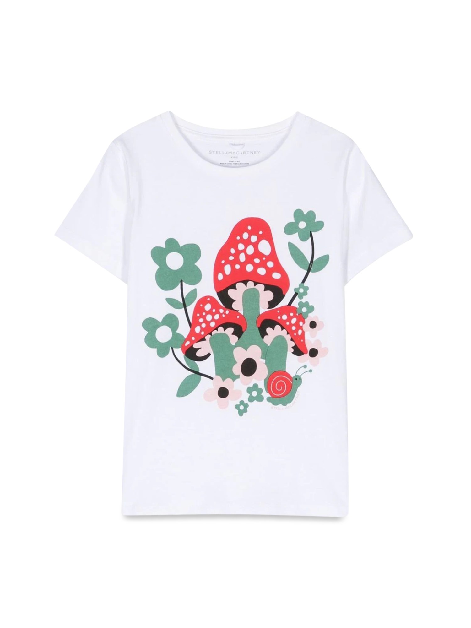 stella mccartney mushroom and flower m/c t-shirt