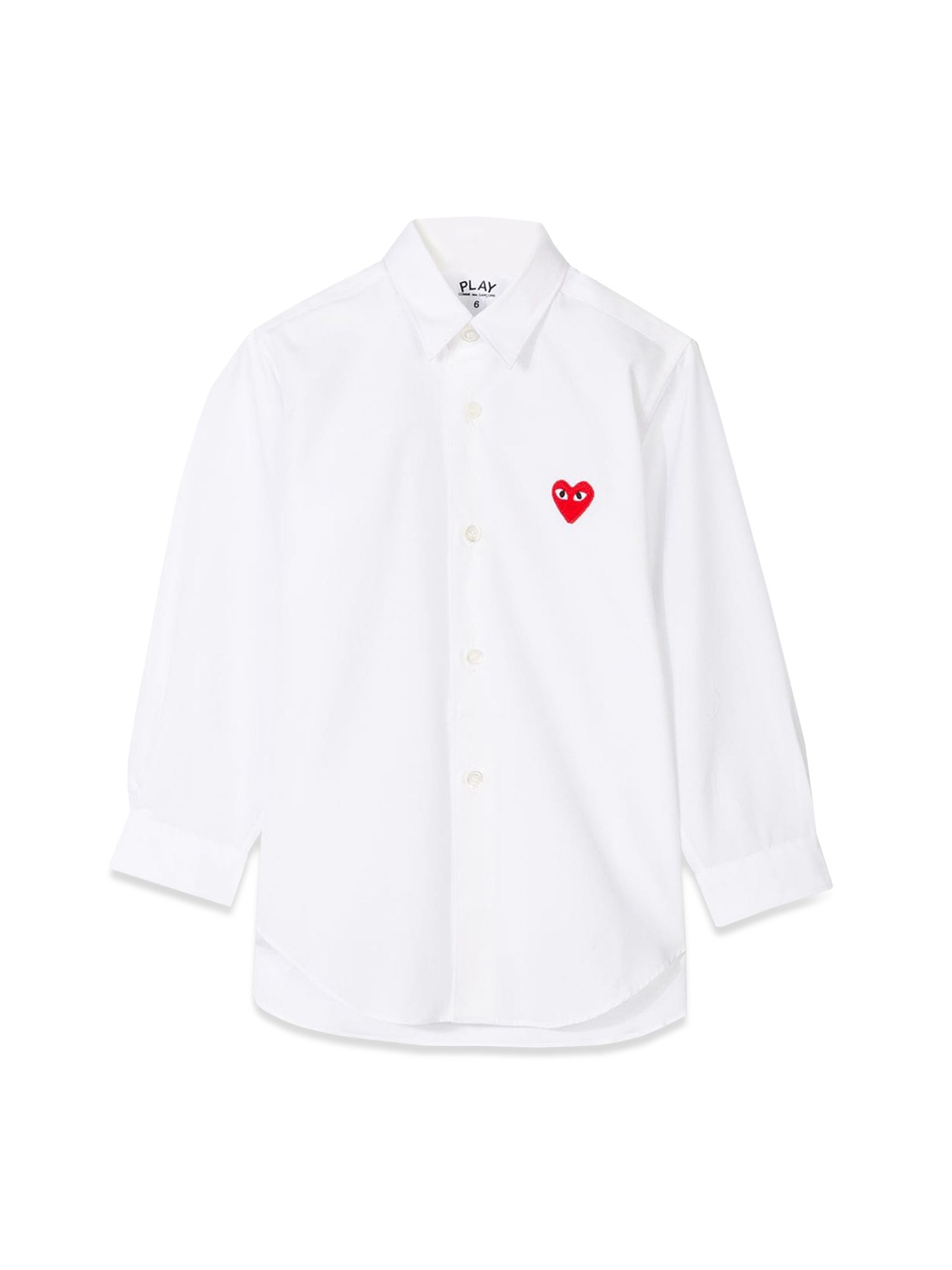 comme des garcons play red heart m/l shirt