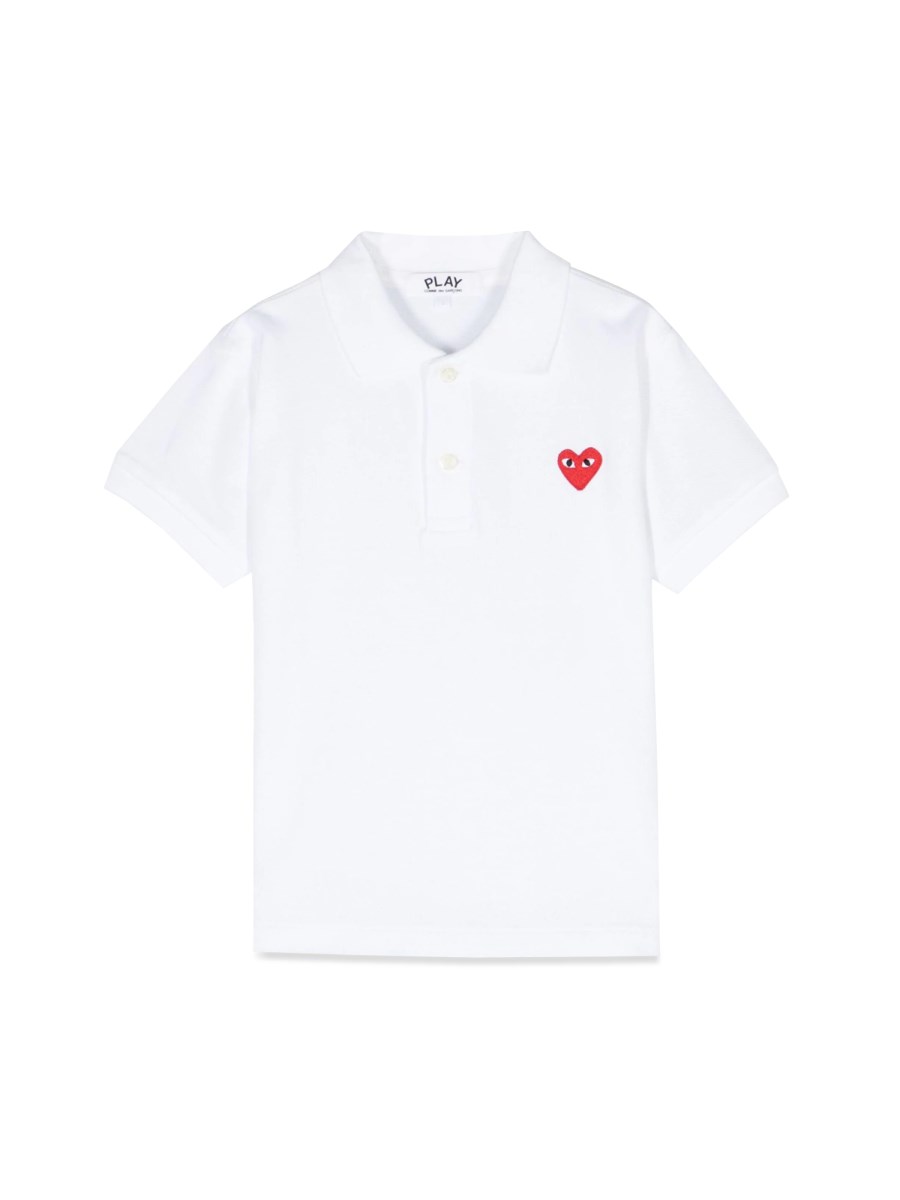 COMME DES GARCONS PLAY POLO M/C RED HEART