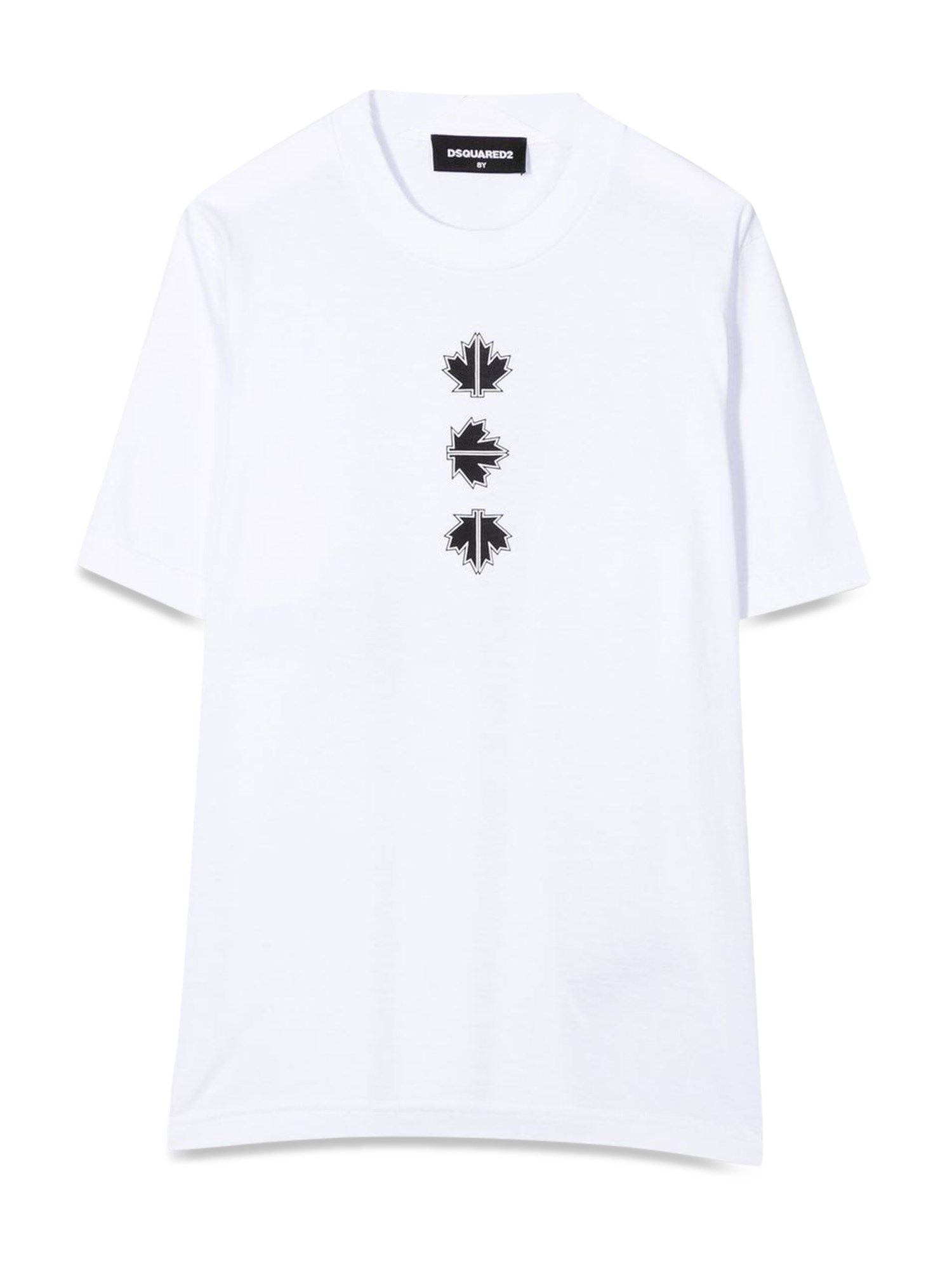 dsquared t-shirt logo on the back and front leaves