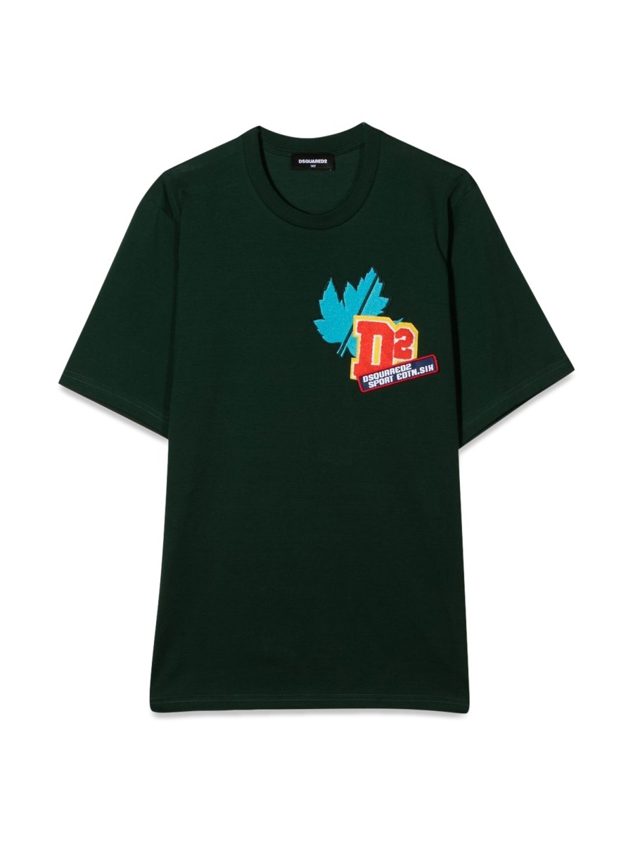 T-SHIRT CON PATCH APPLICATA FRONTALE