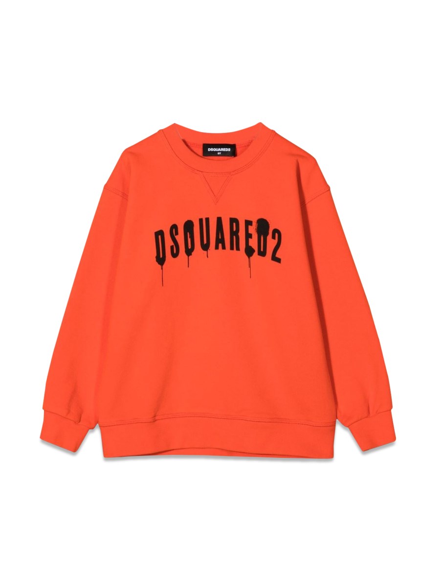 DSQUARED FELPA GIROCOLLO LOGO FRONTALE