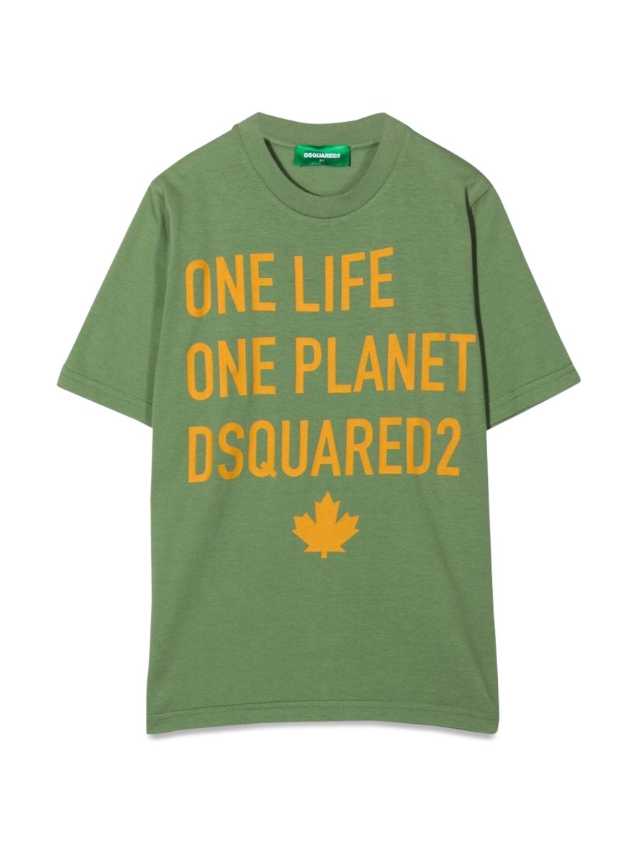 DSQUARED T-SHIRT ONE LIFE ONE PLANET