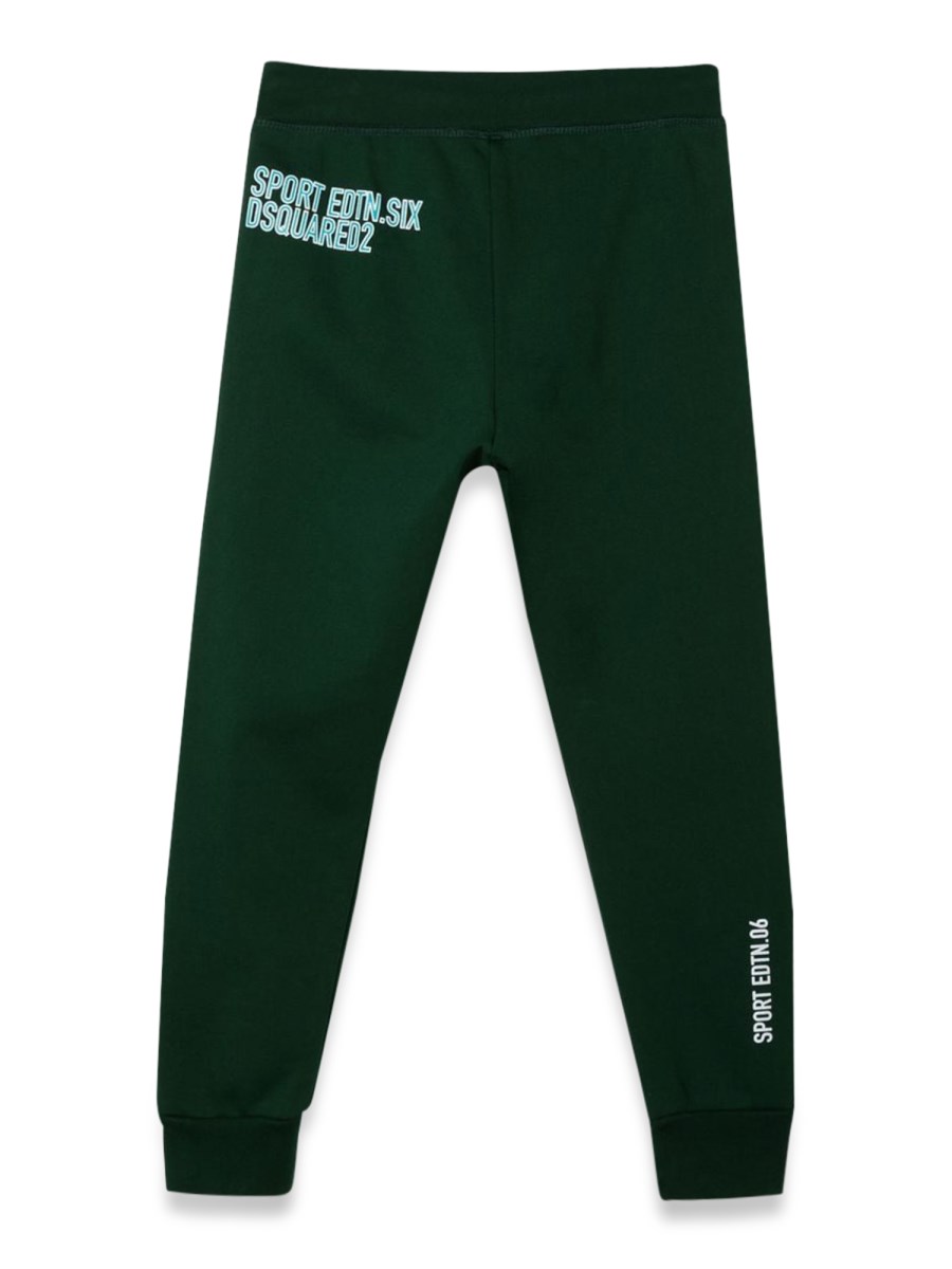 PANTALONE IN FELPA LOGO FOGLIE SULLA GAMBA FRONTALE