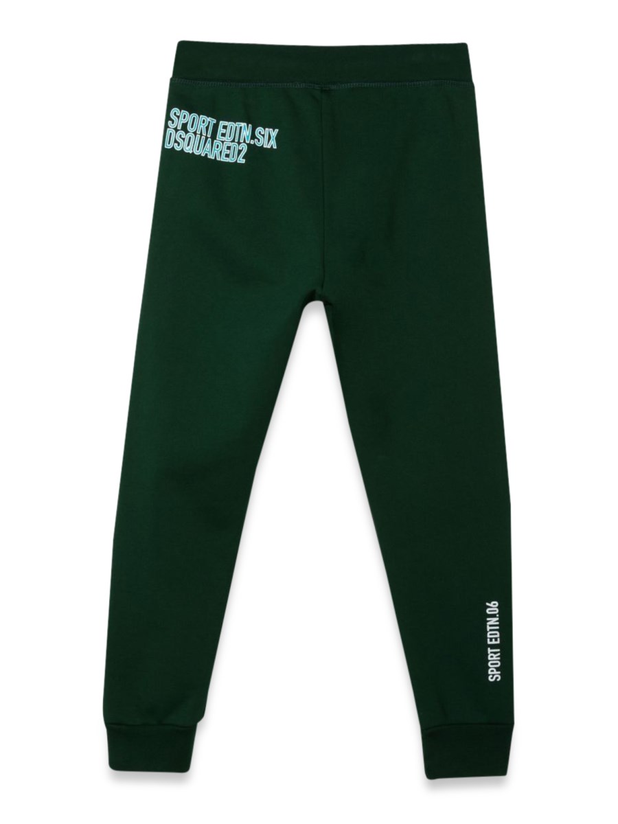 PANTALONE IN FELPA LOGO FOGLIE SULLA GAMBA FRONTALE