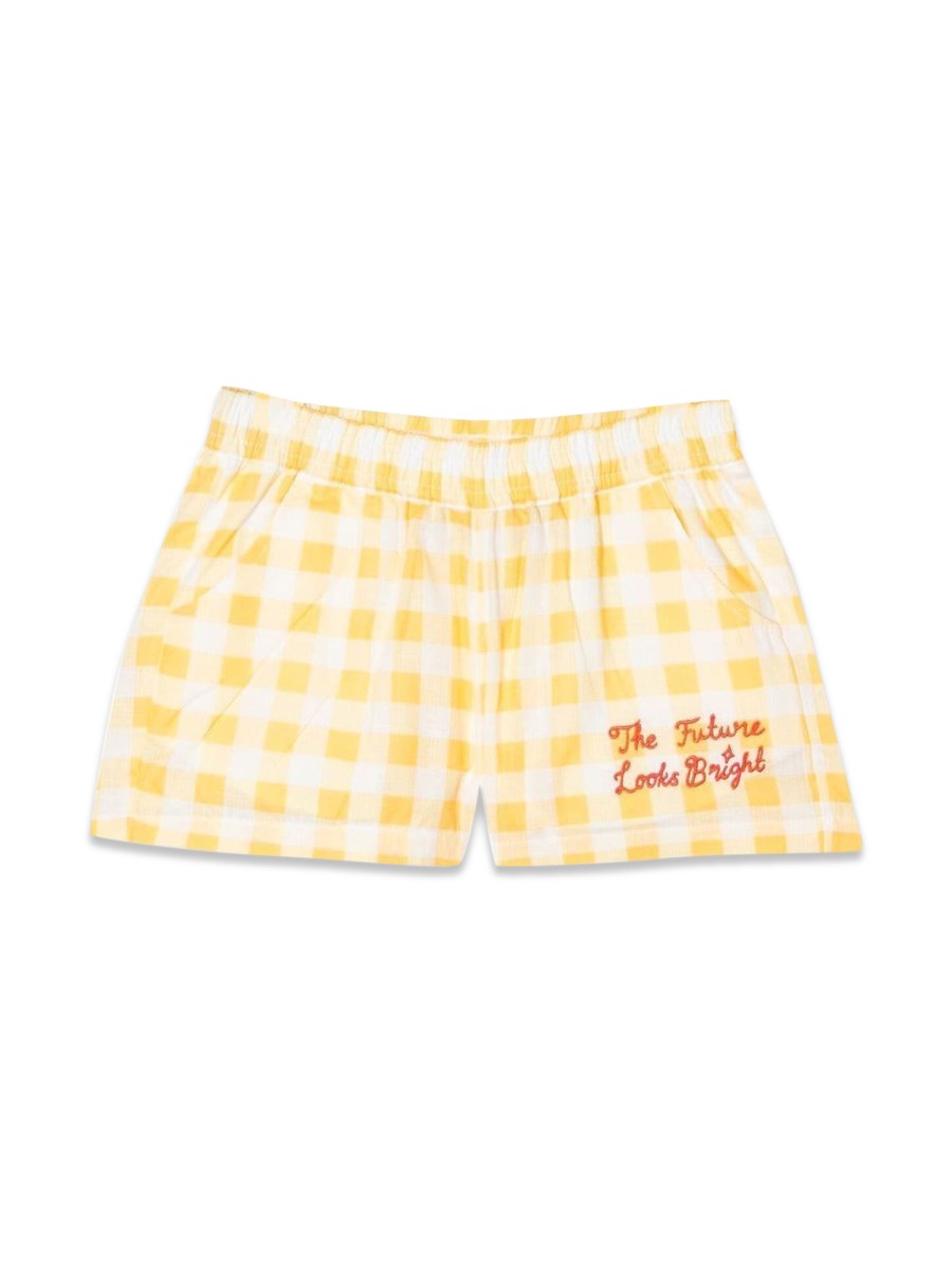 MINI RODINI GINGHAM CHECK WOVEN SHORTS