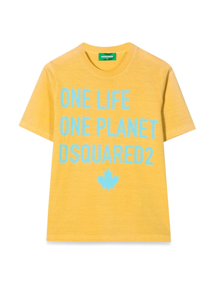 DSQUARED T-SHIRT ONE LIFE ONE PLANET