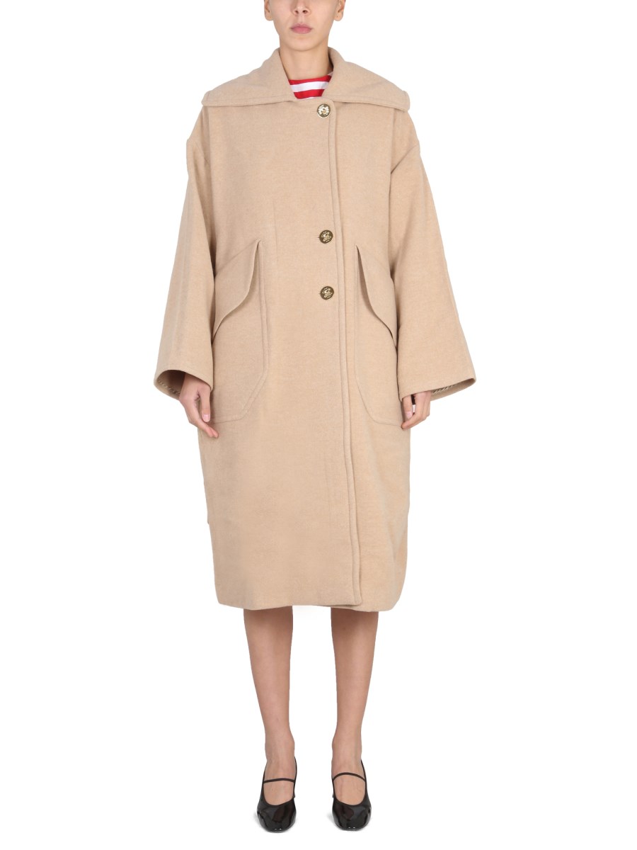 PATOU CAPPOTTO MAXI IN LANA DOUBLE FACE