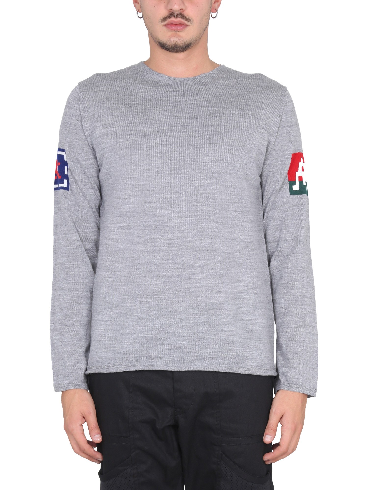 Shop Comme Des Garçons Shirt Wool Jersey. In Grey