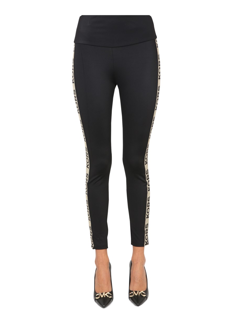 Leggings with logo bands