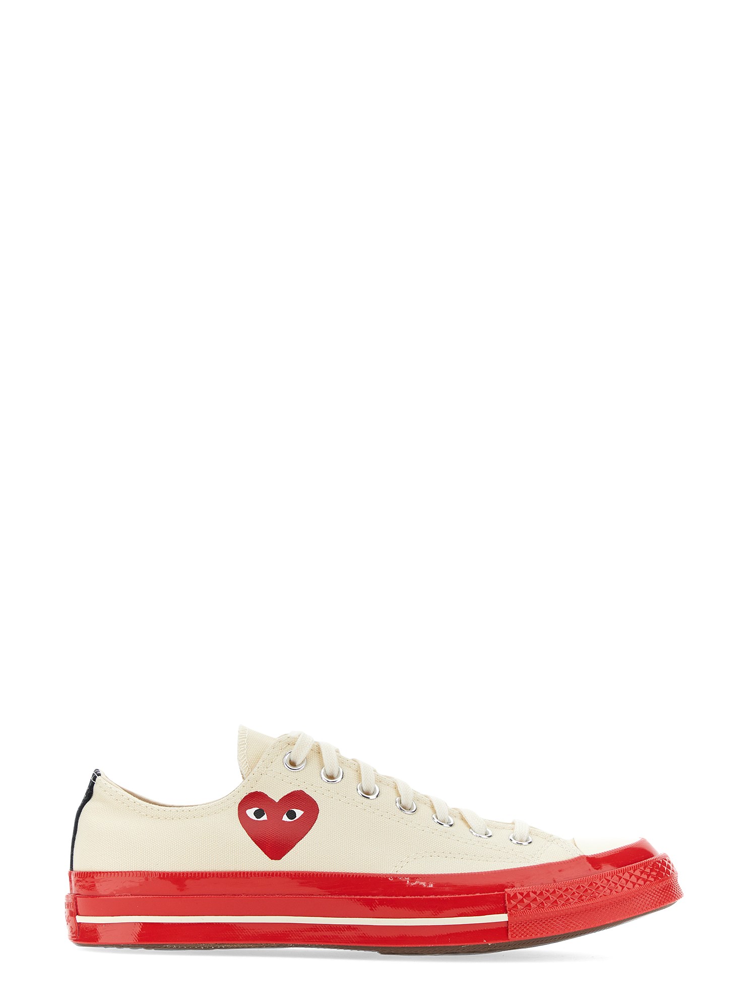 Comme Des Garcons Play Converse Heart Print Trainer In White