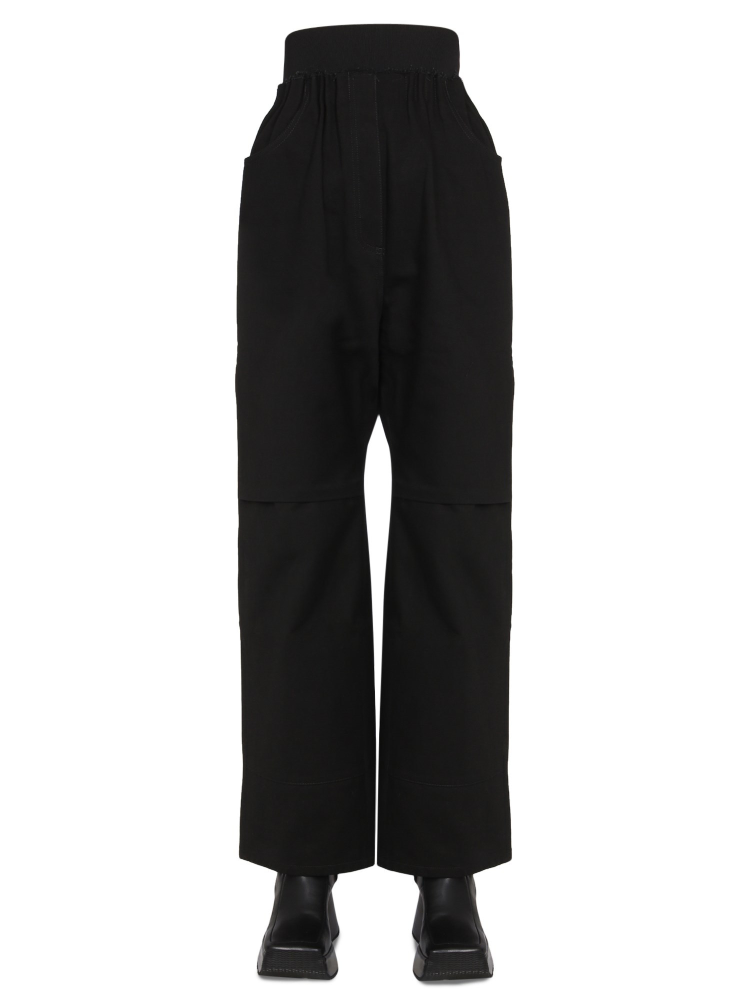 Shop Raf Simons High Waist Pants In Black