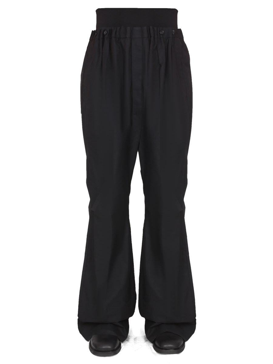 Slightly flared cotton pants in black - Raf Simons