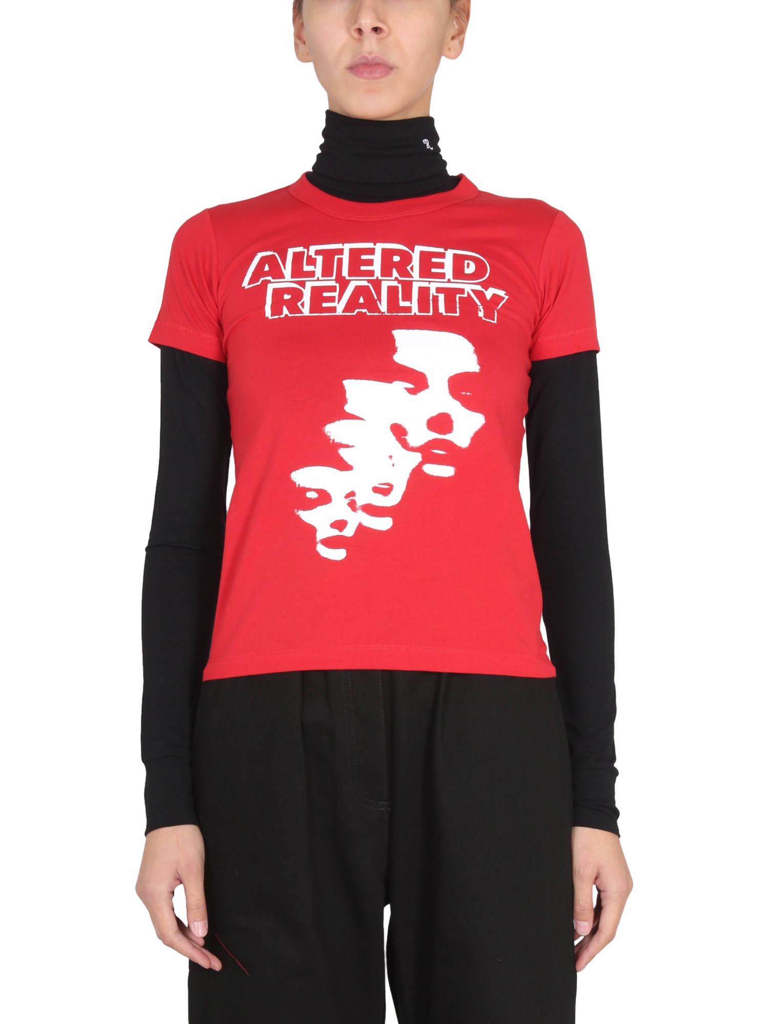 Shop Raf Simons T-shirt With Print In Red