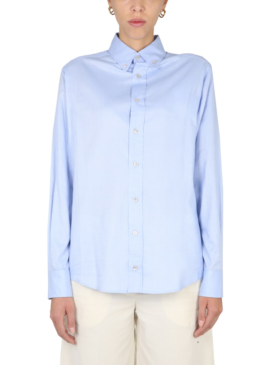 BALLANTYNE CAMICIA OXFORD IN POPELINE DI COTONE