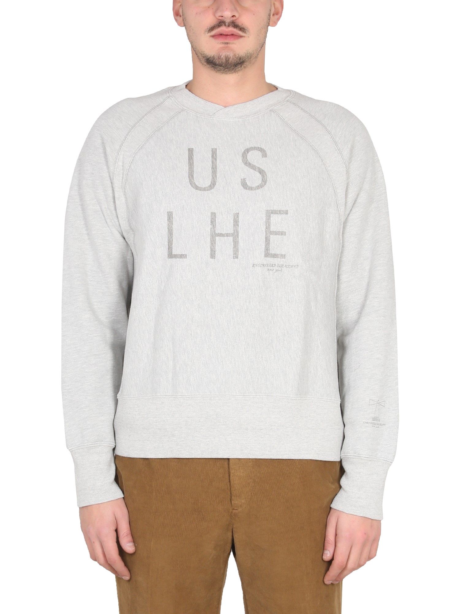 Shop Engineered Garments Crewneck Sweatshirt In Grey