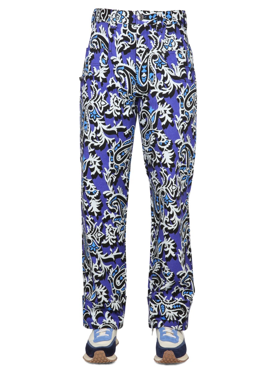 JEANS IN COTONE STRETCH PAISLEY