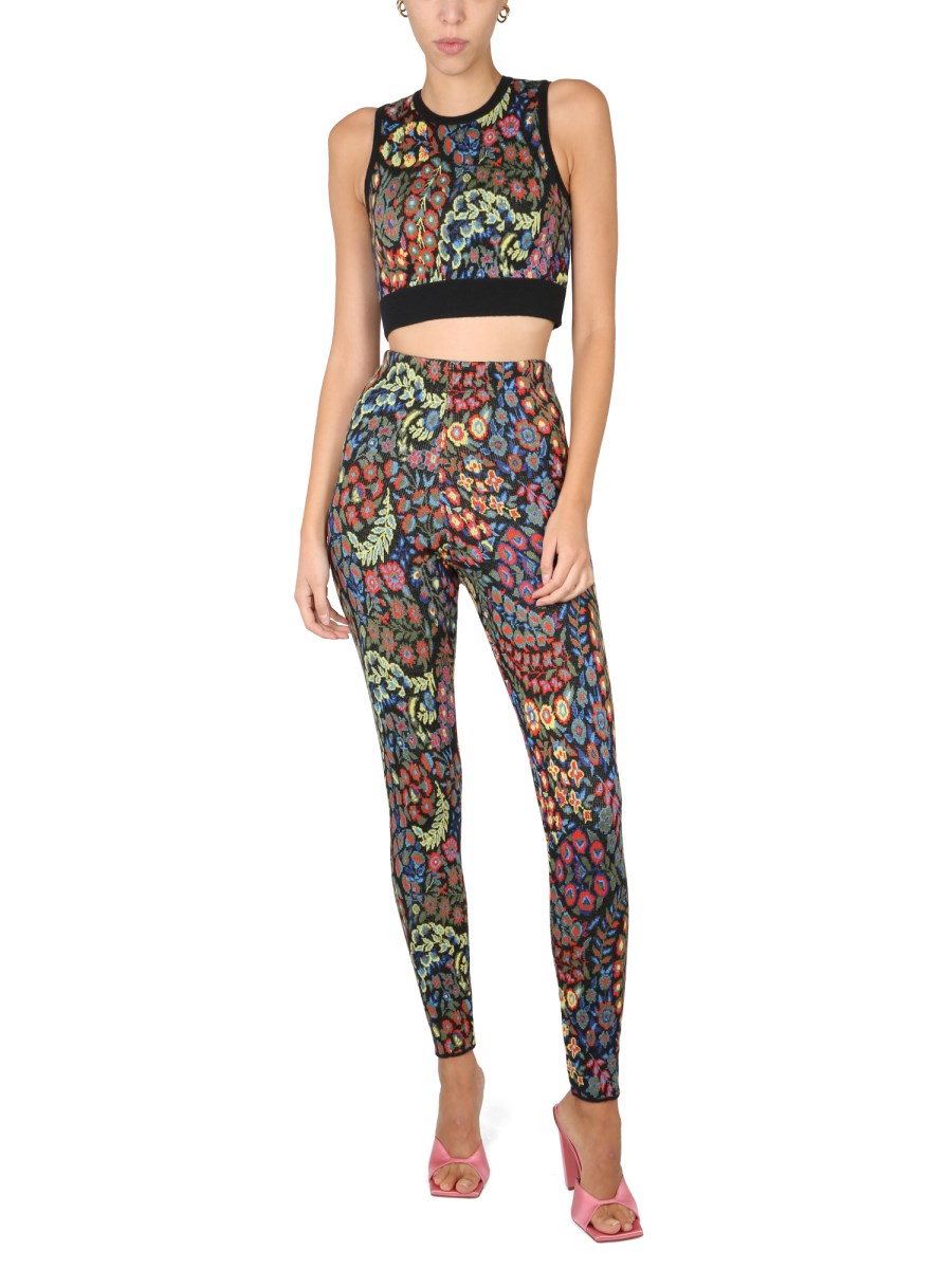 ETRO TOP E LEGGINGS IN MISTO LANA JACQUARD