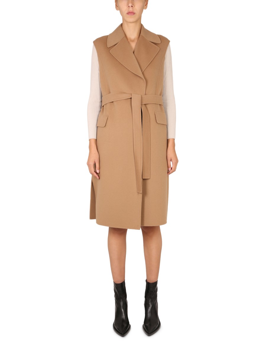 Max mara cheap sleeveless coat