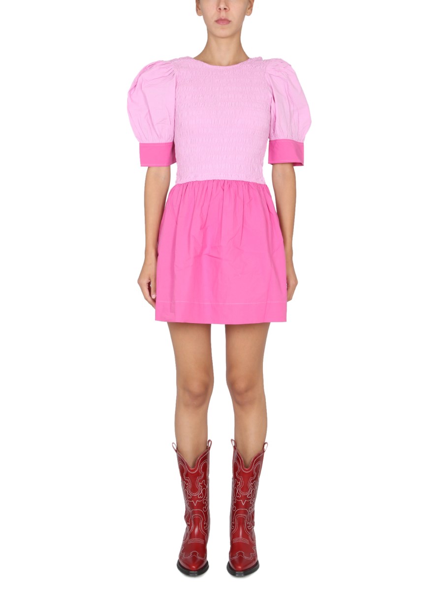 GANNI - COTTON POPLIN MIN DRESS - Eleonora Bonucci