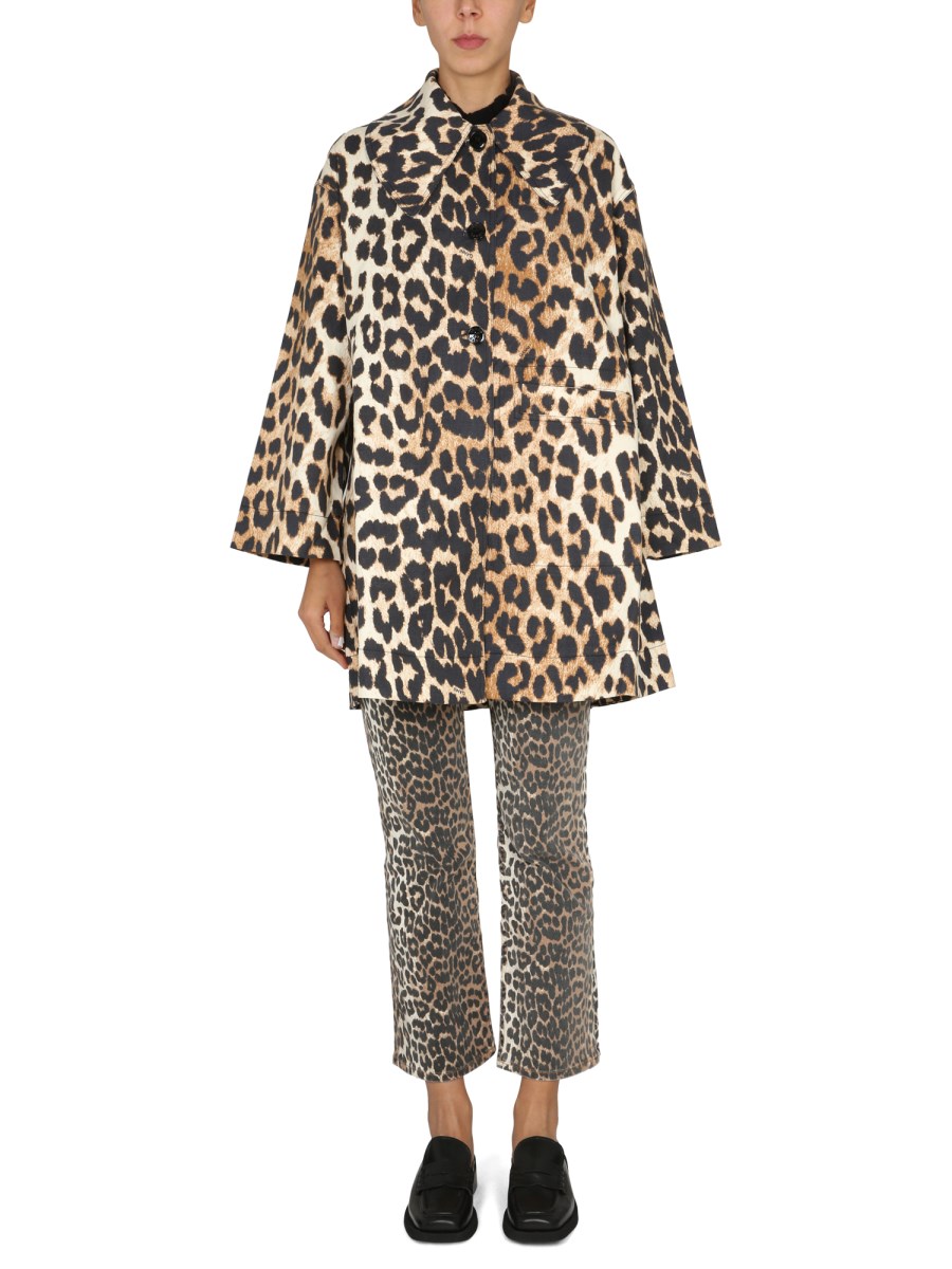 Ganni 2025 leopard coat