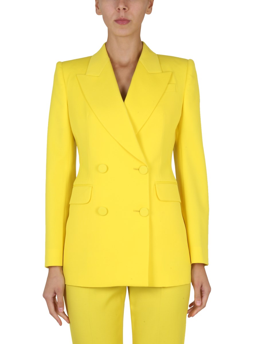 Alexander McQueen double-breasted wool blazer - Yellow