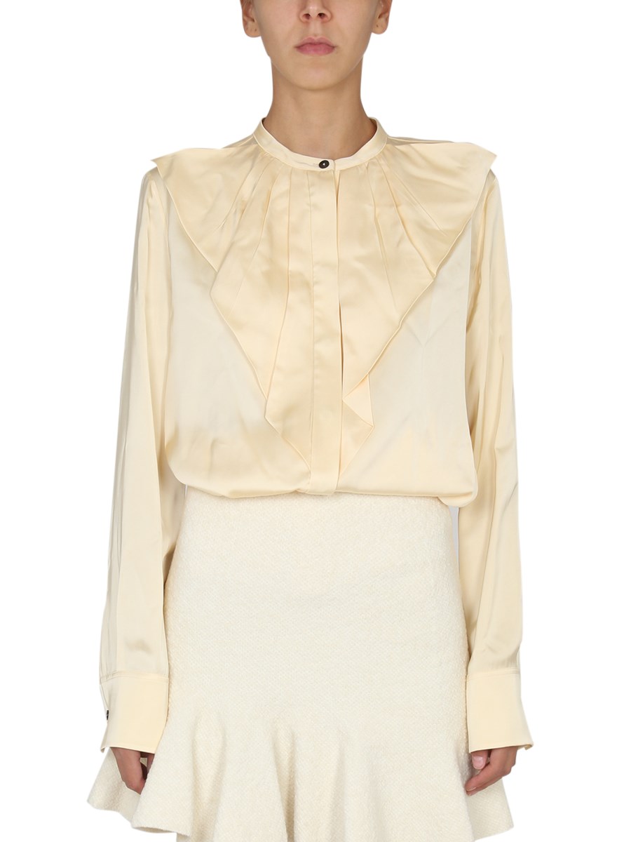 JIL SANDER CAMICIA IN VISCOSA CON RUCHES