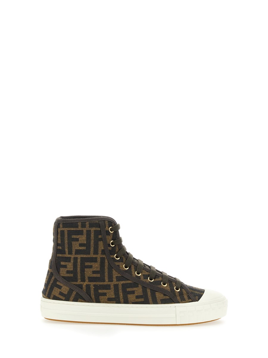 FENDI FENDI DOMINO JACQUARD FABRIC HIGH TOP SNEAKER Eleonora Bonucci