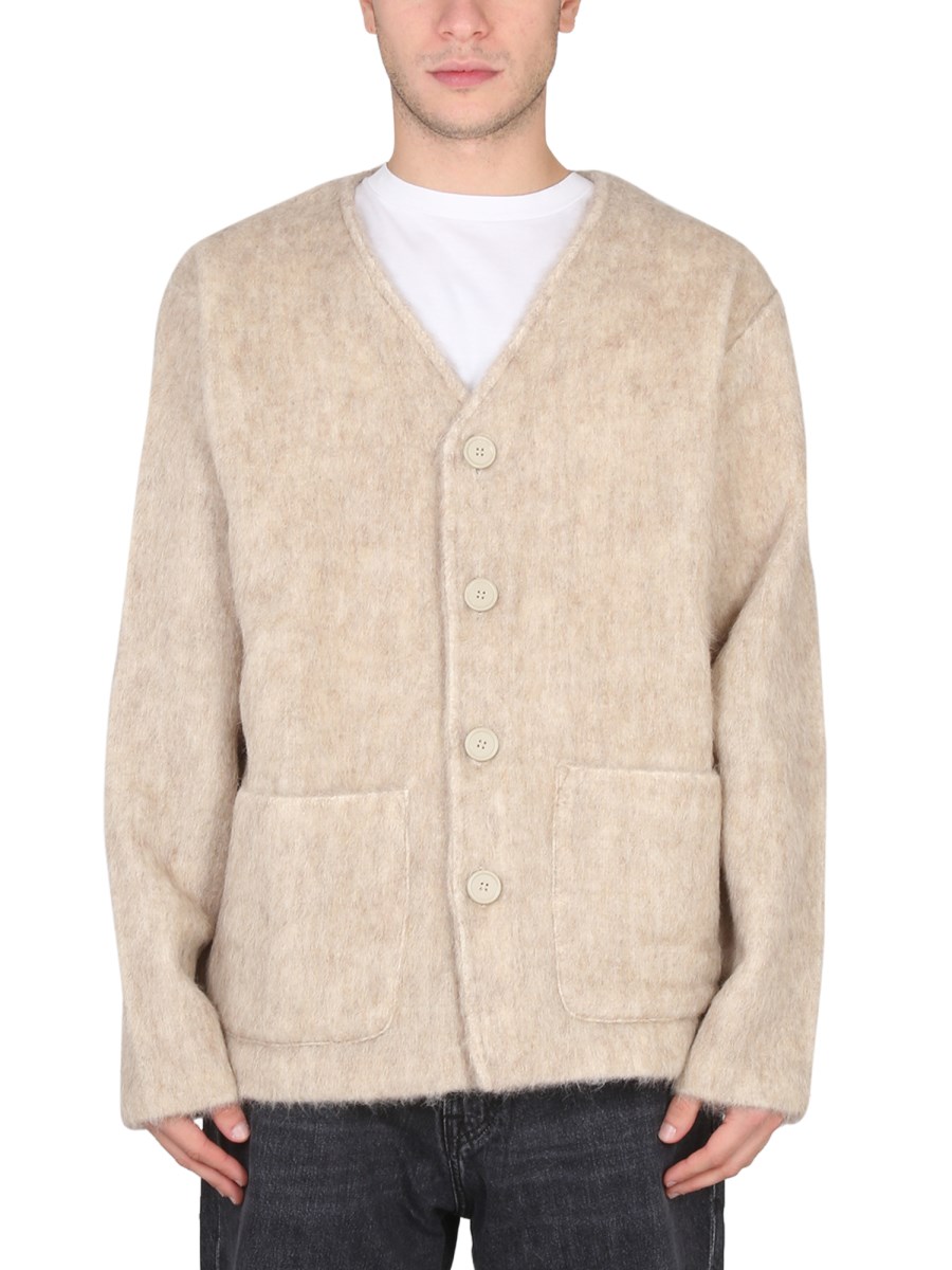 OUR LEGACY - MOHAIR V-NECK CARDIGAN - Eleonora Bonucci