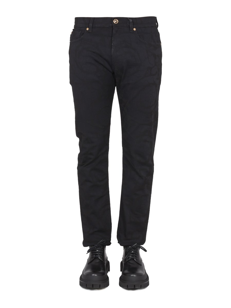 VERSACE - JEANS SLIM FIT CON MOTIVO BAROCCO JACQUARD - Eleonora