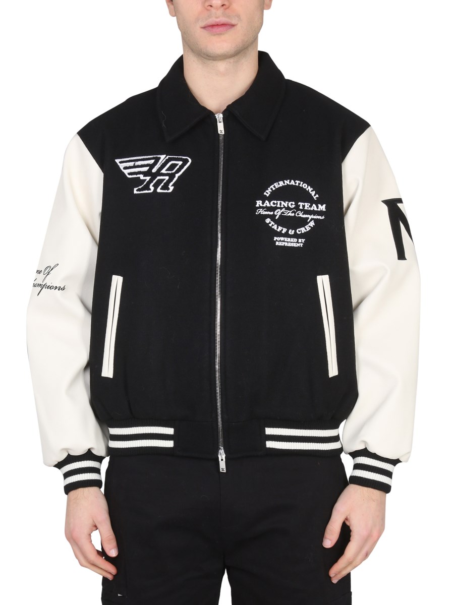 Off white store 3d varsity jacket