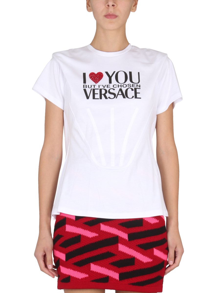 VERSACE T SHIRT IN COTONE CON LOGO