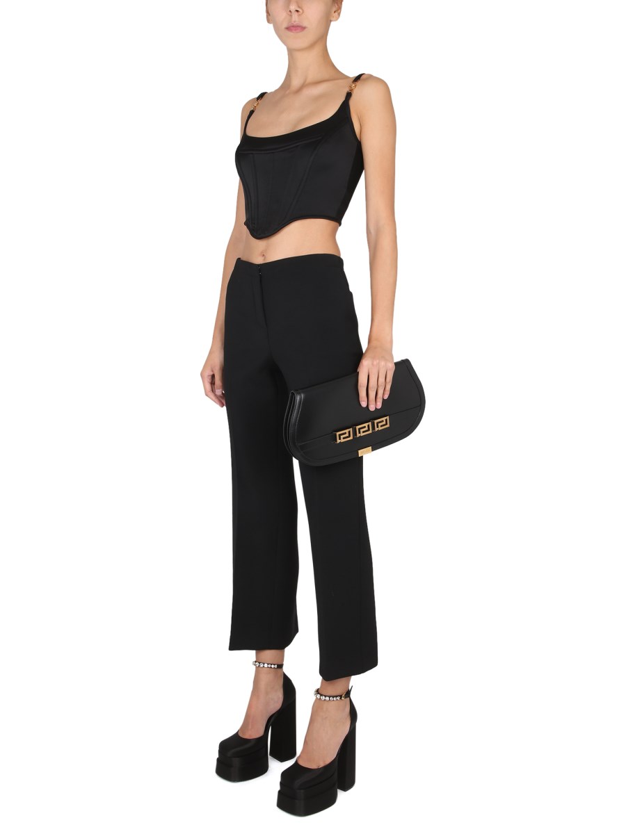 Versace Medusa Corset Enver Satin Crop Top