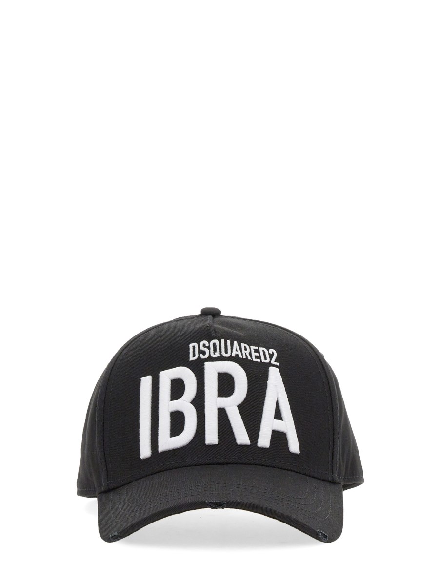 DSQUARED X IBRAHIMOVIC - COTTON IBRA EMBROIDERED BASEBALL CAP