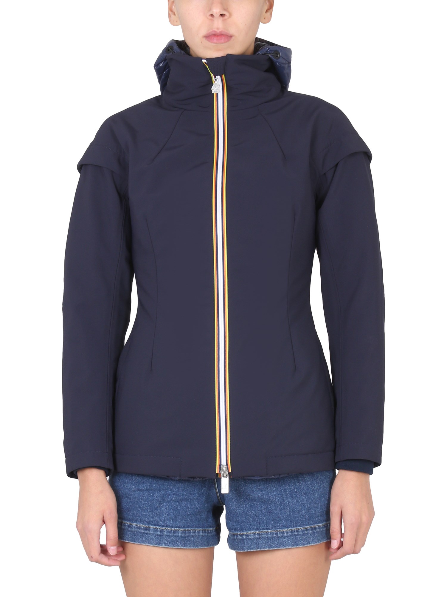 k-way zippered windbreaker