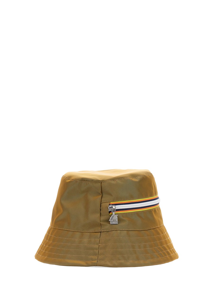 CAPPELLO BUCKET CON ZIP LOGO 