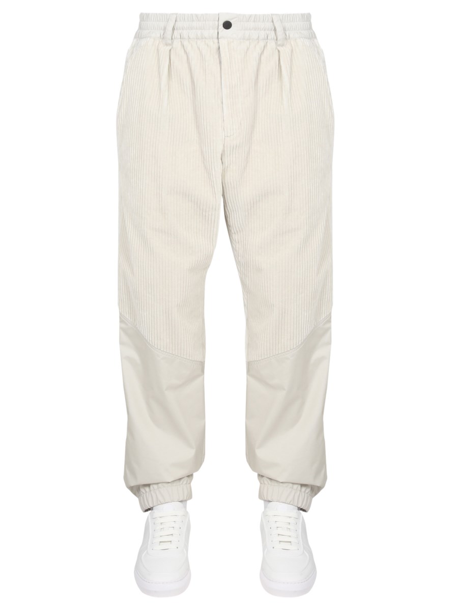 MONCLER GRENOBLE PANTALONE IN VELLUTO A COSTINE STRETCH