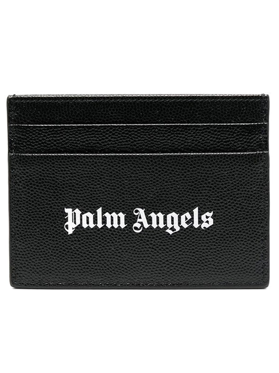 PALM ANGELS PORTACARTE CAVIAR IN PELLE CON ZIP